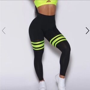 Black and Neon Green Women's Leggings